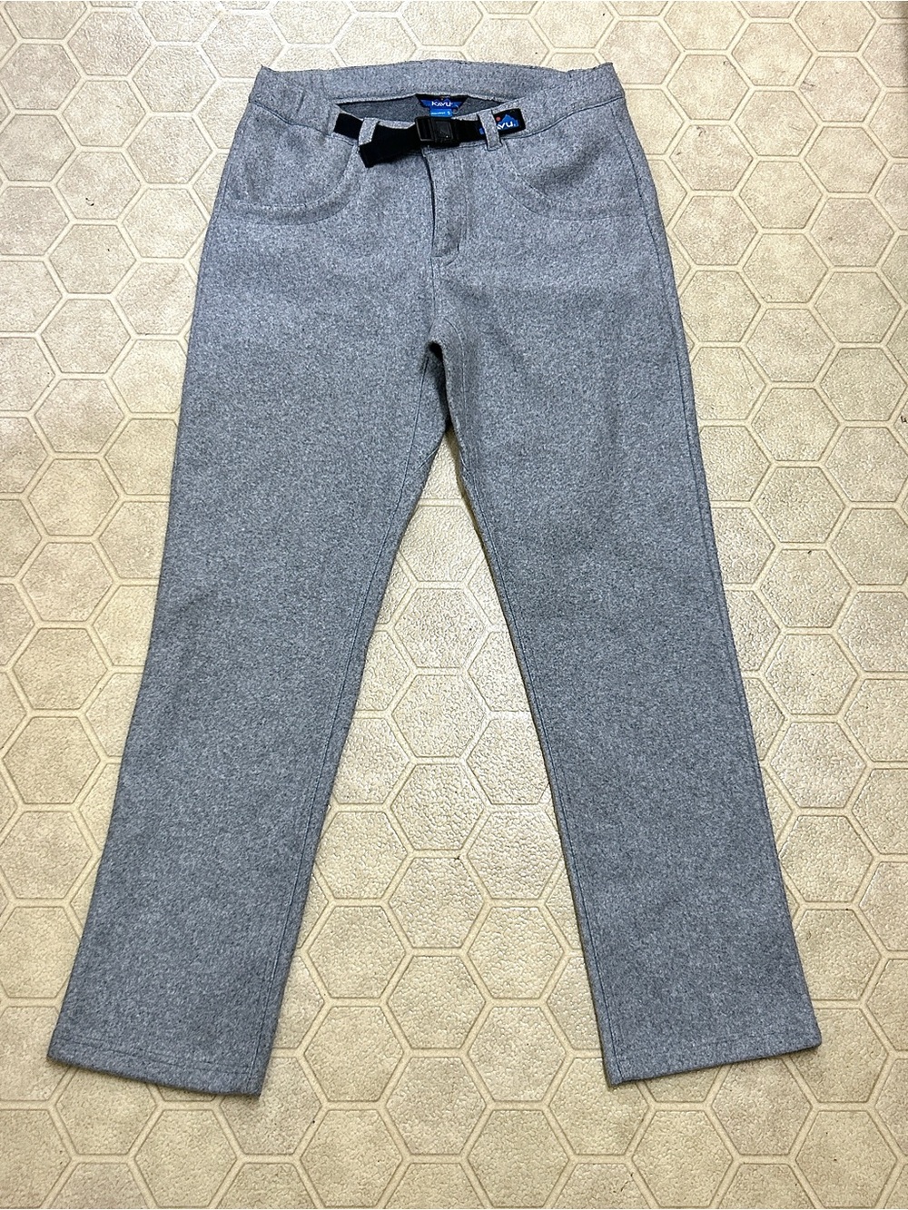 Men’s Small KAVU Warm Heavyweight Fleece Webbing Belted Pants